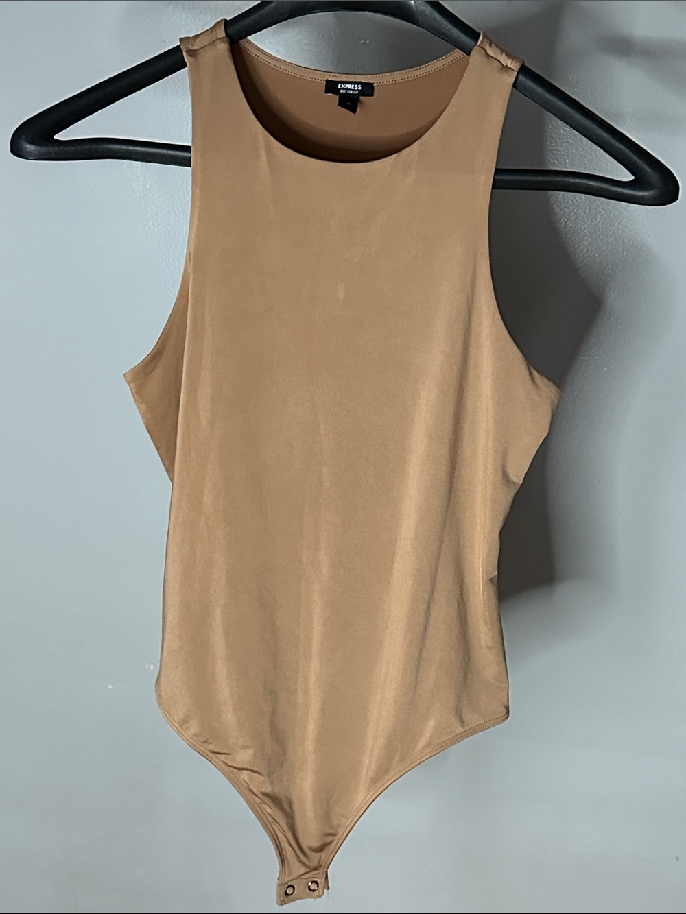 Express Sleeveless Tan Bodysuit